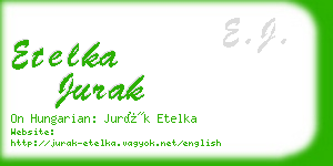 etelka jurak business card